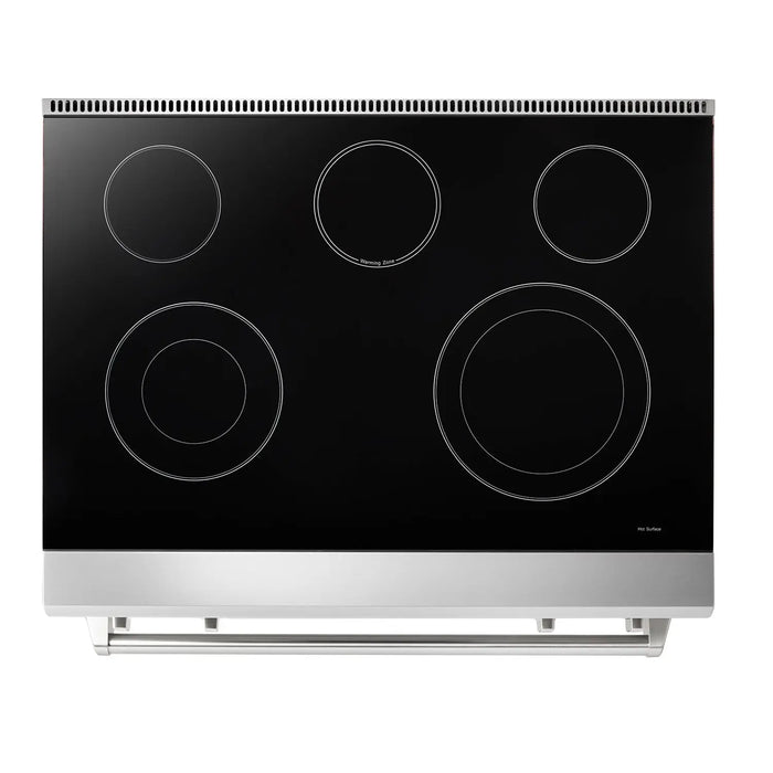 Thor Kitchen 36" Tilt Panel Electric Range in Stainless Steel with Air Fry Feature, TRE3601 Thor Kitchen