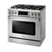 Thor Kitchen 36" Tilt Panel Propane Gas Range in Stainless Steel with Air Fry Feature, TRG3601LP Thor Kitchen