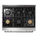 Thor Kitchen 36" Tilt Panel Propane Gas Range in Stainless Steel with Air Fry Feature, TRG3601LP Thor Kitchen