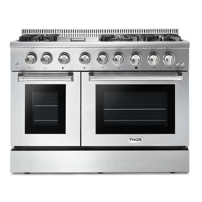 Thor Kitchen 48" Dual Fuel Range in Stainless Steel, HRD4803U Thor Kitchen