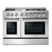 Thor Kitchen 48" Dual Fuel Range in Stainless Steel, HRD4803U Thor Kitchen
