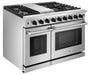 Thor Kitchen 48" Dual Oven Natural Gas Range in Stainless Steel, LRG4807U Thor Kitchen