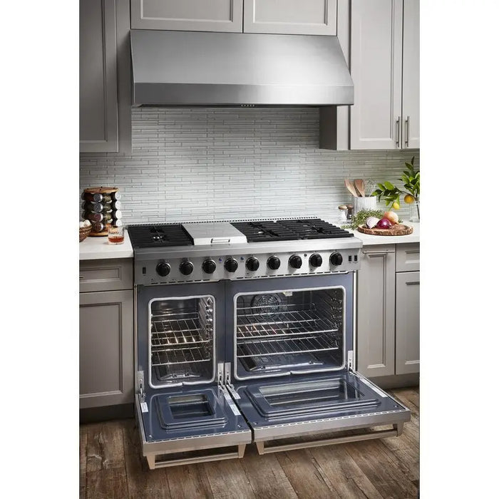 Thor Kitchen 48" Dual Oven Natural Gas Range in Stainless Steel, LRG4807U Thor Kitchen