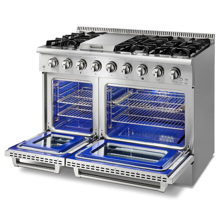 Thor Kitchen 48" Professional Natural Gas Range in Stainless Steel, HRG4808U Thor Kitchen