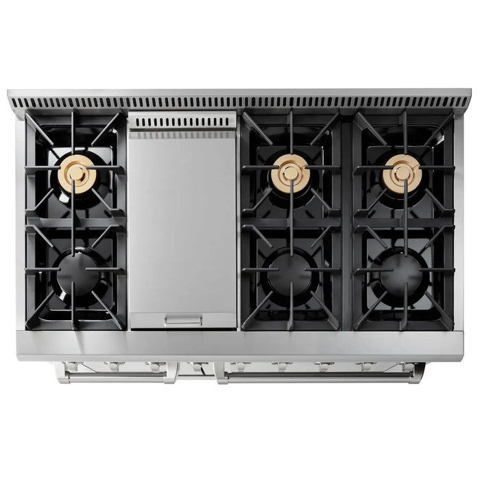 Thor Kitchen 48" Professional Natural Gas Range in Stainless Steel, HRG4808U Thor Kitchen