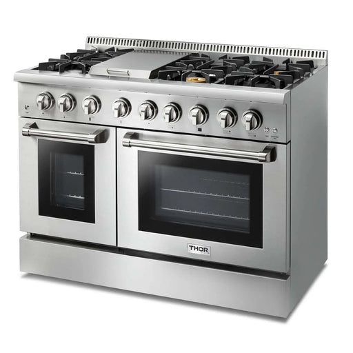 Thor Kitchen 48" Professional Propane Dual Fuel Range in Stainless Steel, HRD4803ULP Thor Kitchen