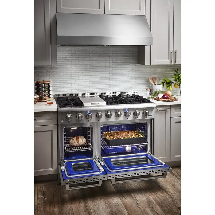 Thor Kitchen 48" Professional Propane Dual Fuel Range in Stainless Steel, HRD4803ULP Thor Kitchen