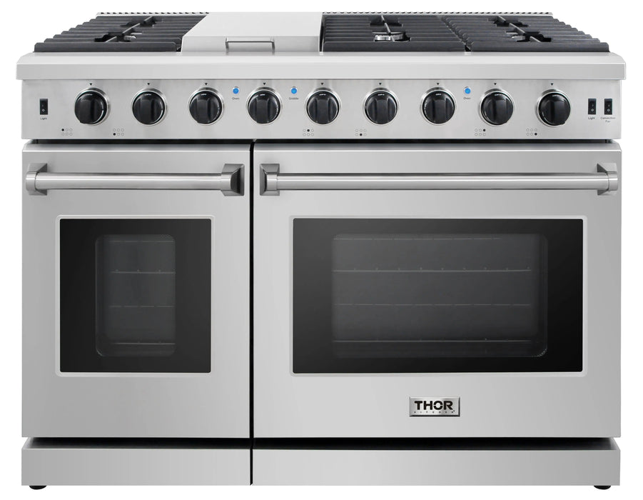 Thor Kitchen 48" Propane Gas Range in Stainless Steel, LRG4807ULP Thor Kitchen