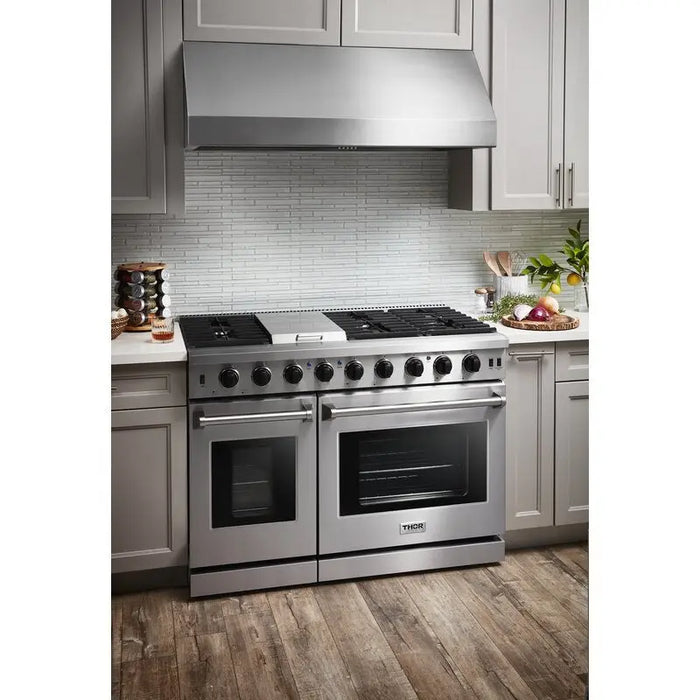 Thor Kitchen 48" Propane Gas Range in Stainless Steel, LRG4807ULP Thor Kitchen