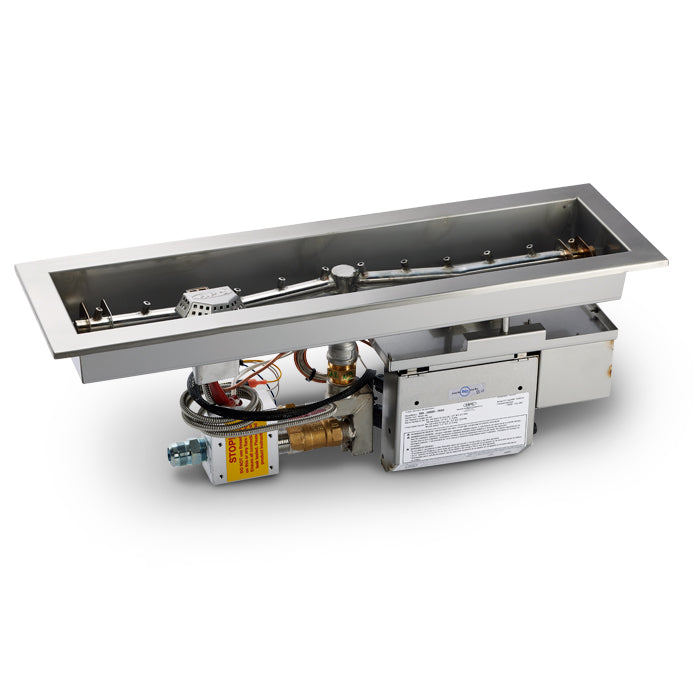 HPC 24" Linear Trough Fire Pit Insert With Electronic Ignition