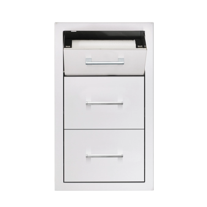 TrueFlame 17" Masonry Vertical 2-Drawer & Paper Towel Holder Combo - TF-TDC-17M