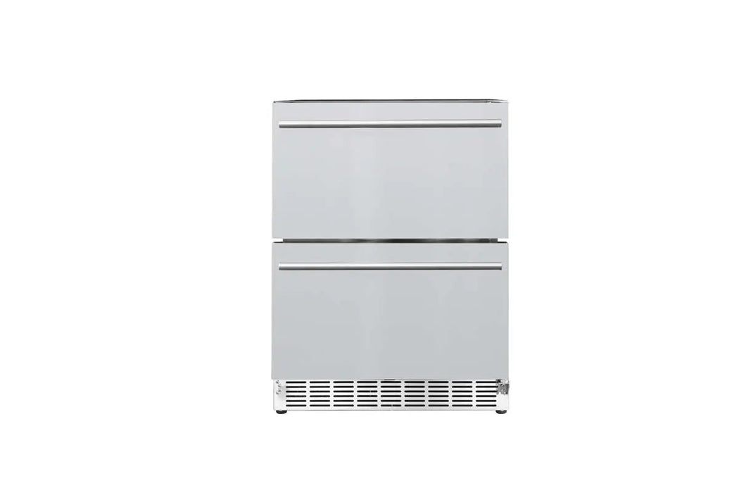 TrueFlame 24" 5.3C Deluxe Outdoor Rated 2-Drawer Refrigerator - AMD-RFR-24DR2-A