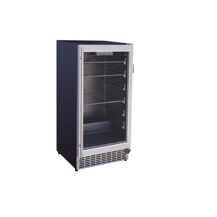 TrueFlame 24" Outdoor Rated Refrigerator w/ Glass Door - AMD-RFR-24G