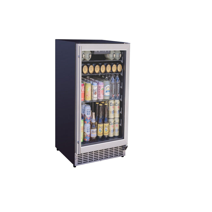 TrueFlame 24" Outdoor Rated Refrigerator w/ Glass Door - AMD-RFR-24G