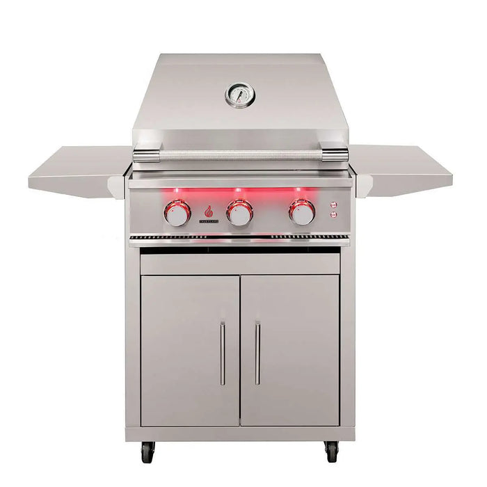 TrueFlame 25″ Freestanding 3-Burner Gas Grill with LED Lighting - TF25+CART-TF-25DC TrueFlame Dreamwood Living