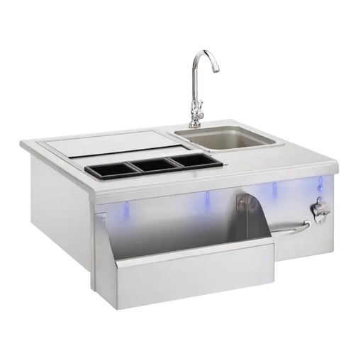TrueFlame 30" Lighted Beverage & Prep Station - TF-BC-30L-W TrueFlame Dreamwood Living