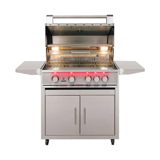 TrueFlame 32" Freestanding 4-Burner Gas Grill with LED Lighting - TF32+CART-TF-32DC TrueFlame Dreamwood Living