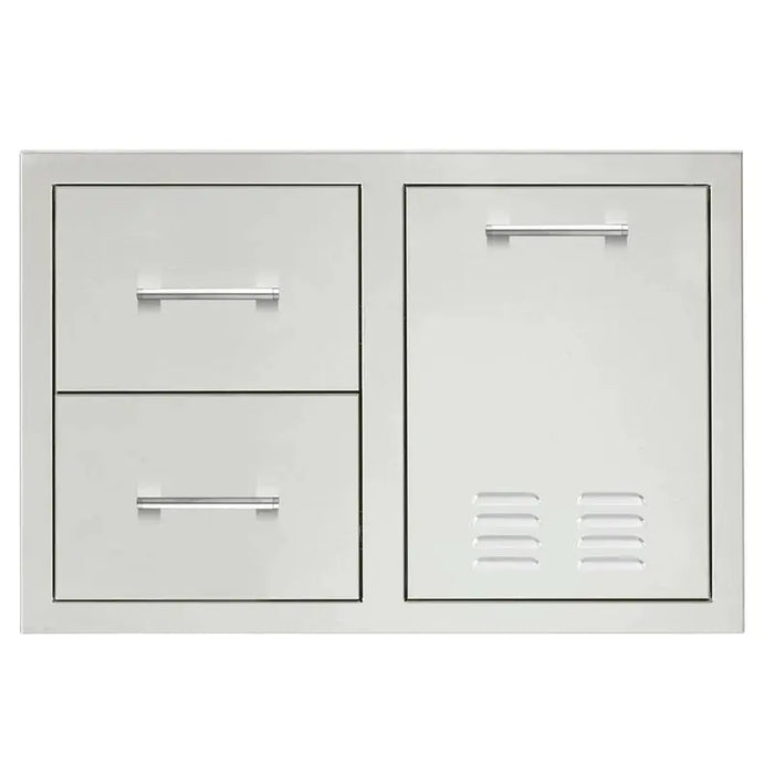 TrueFlame 33" 2-Drawer & Vented LP Tank Pull out Drawer Combo - TF-DC2-33LP-A TrueFlame Dreamwood Living