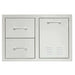 TrueFlame 33" 2-Drawer & Vented LP Tank Pull out Drawer Combo - TF-DC2-33LP-A TrueFlame Dreamwood Living