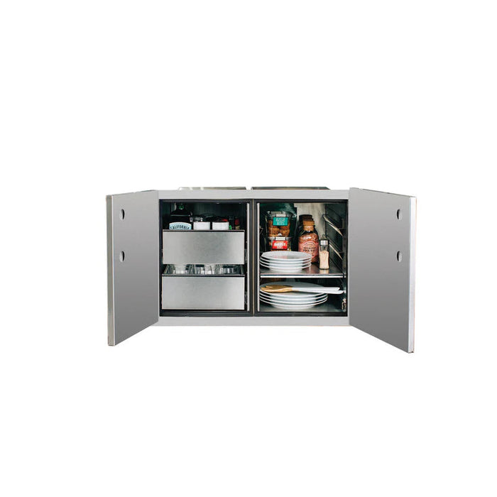 TrueFlame 36" 2-Drawer Dry Storage Pantry & Enclosed Cabinet Combo - TF-DP-36DC-A