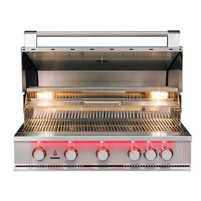 TrueFlame 40" Built-In 5-Burner Gas Grill with LED Lighting - TF40