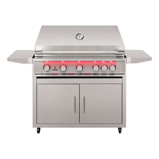 TrueFlame 40" Freestanding 5-Burner Gas Grill with LED Lighting - TF40+CART-TF-40DC TrueFlame Dreamwood Living