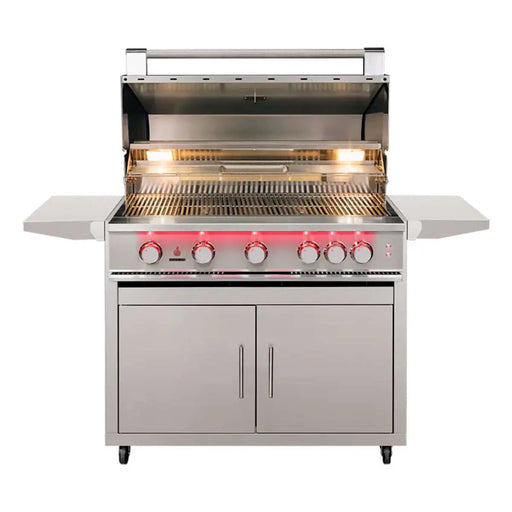 TrueFlame 40" Freestanding 5-Burner Gas Grill with LED Lighting - TF40+CART-TF-40DC TrueFlame Dreamwood Living