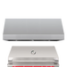 TrueFlame 48" Vent Hood with 2,000 CFM Motor and Mounting Bracket - TF-VH48-3 TrueFlame Dreamwood Living