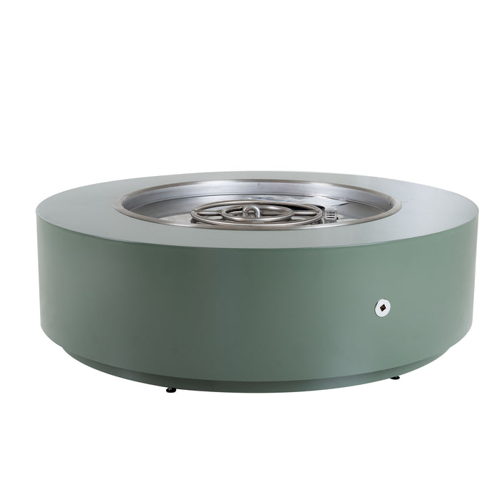 The Outdoor Plus OPT-UNYPC6018 Unity 60" x 18" Tall Powder Coat Round Gas Fire Pit