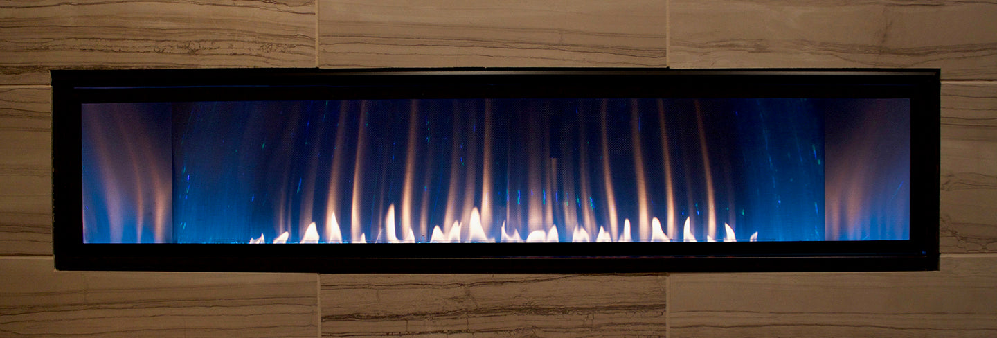 Empire Boulevard 60 vent-free linear with blue LED light setting