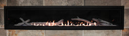 Empire Boulevard 72 vent-free linear with black reflective liner, trim kit and driftwood log set