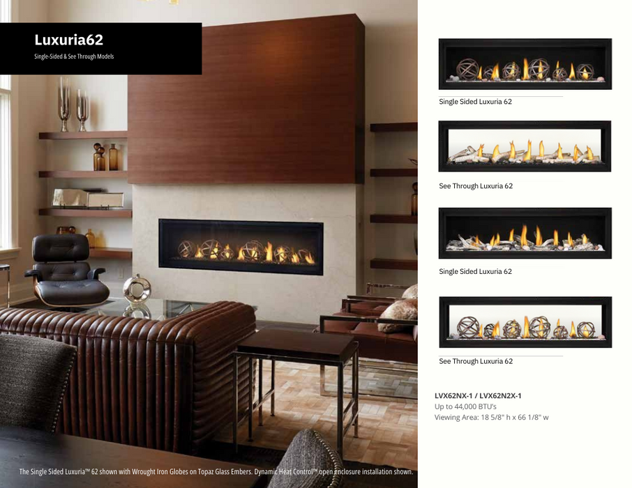 Napoleon Luxuria 62 Direct Vent Gas Fireplace