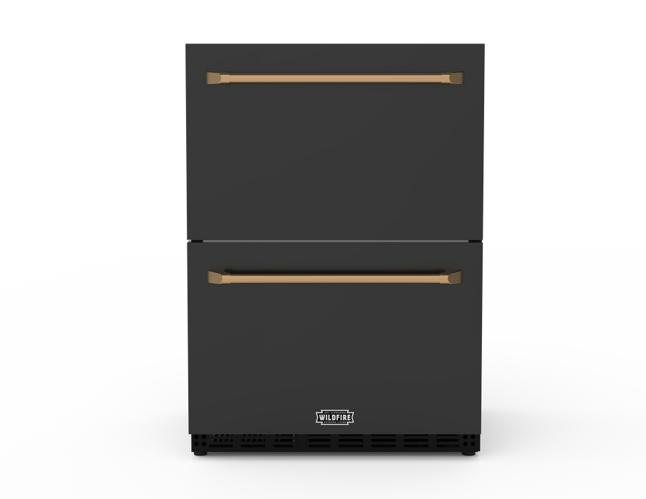 Wildfire 24" Black Dual Drawer Stainless Steel Fridge Sleeve