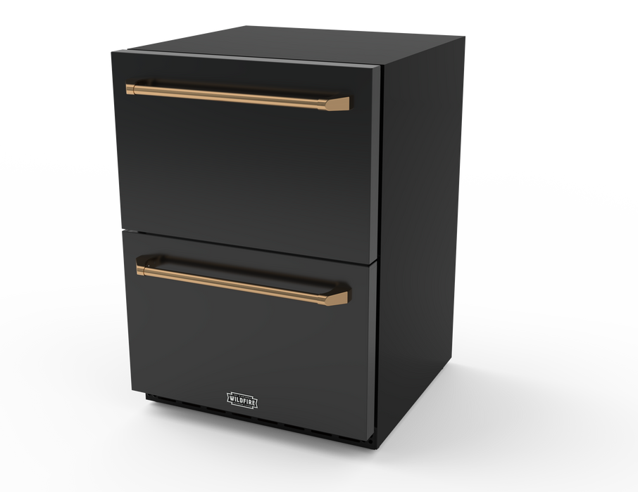 Wildfire 24" Black Dual Drawer Stainless Steel Fridge Sleeve