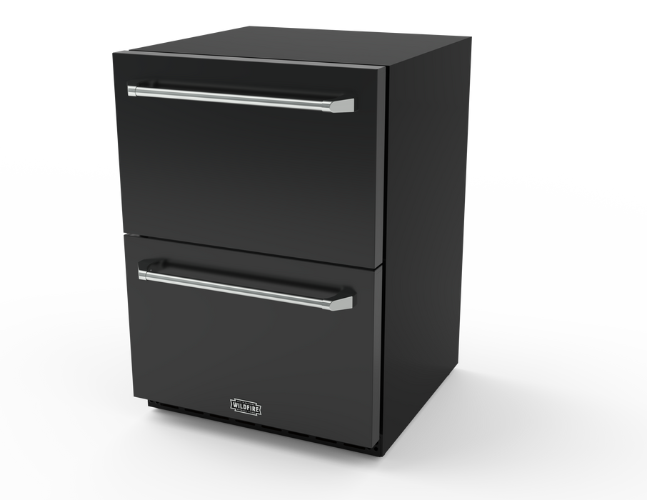 Wildfire 24" Black Dual Drawer Stainless Steel Fridge Sleeve