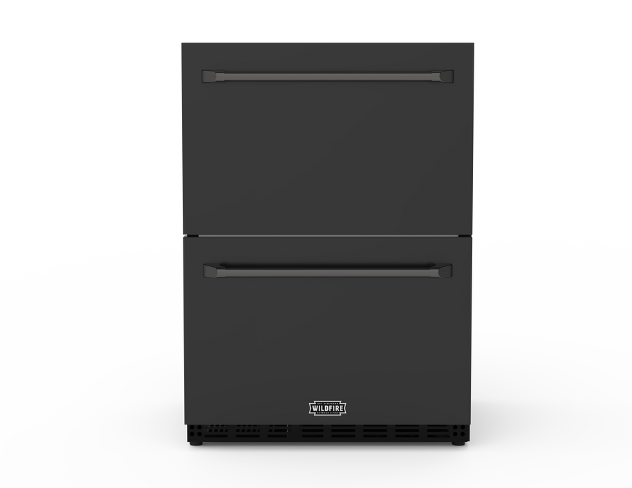 Wildfire 24" Black Dual Drawer Stainless Steel Fridge Sleeve