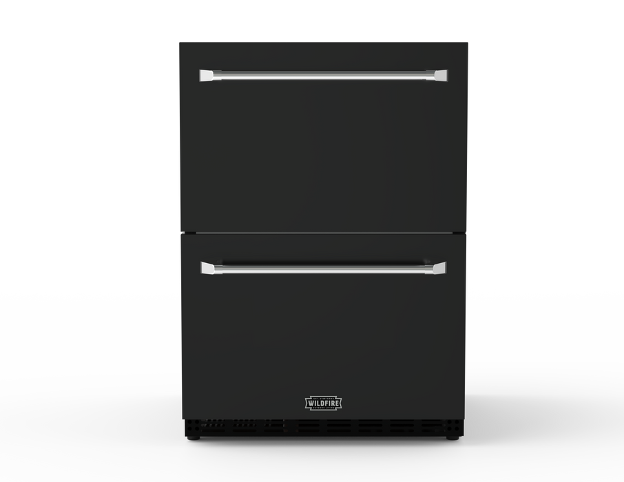 Wildfire 24" Black Dual Drawer Stainless Steel Fridge Sleeve