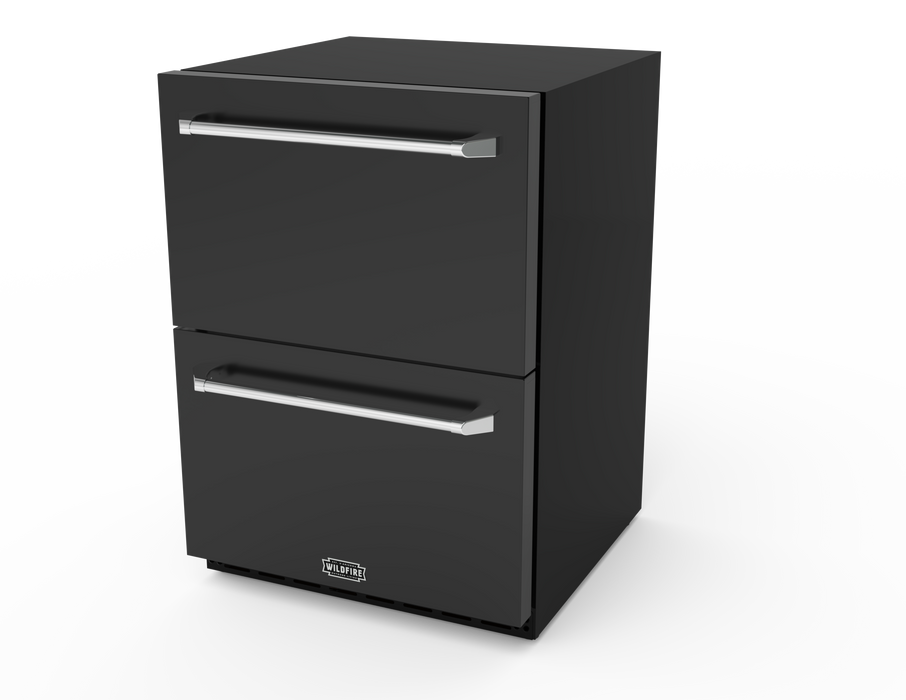 Wildfire 24" Black Dual Drawer Stainless Steel Fridge Sleeve