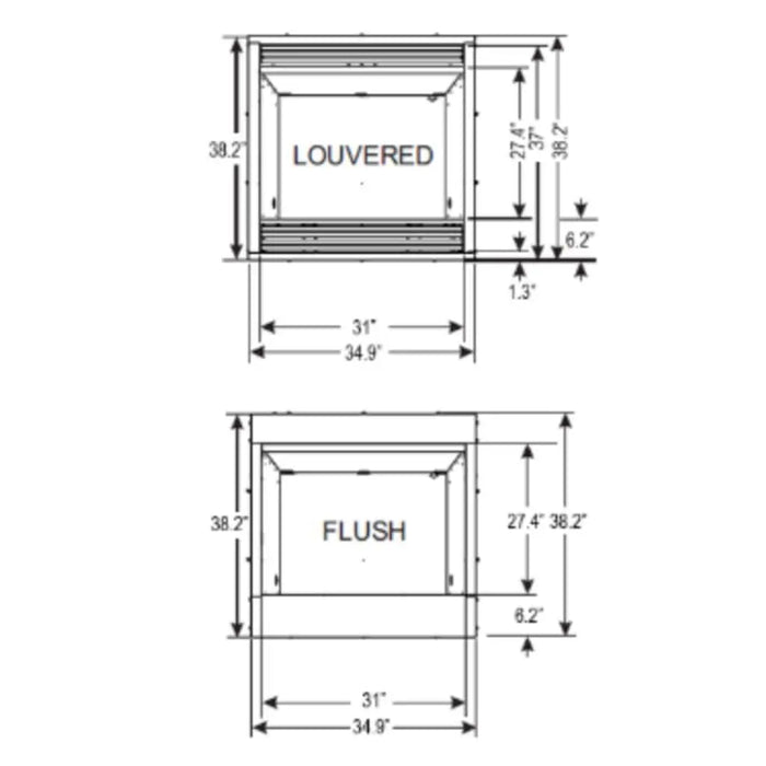 White Mountain Hearth 32" Breckenridge Deluxe Vent-Free Firebox Empire Comfort Systems