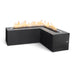 The Outdoor Plus OPT-WHITPC72 Whitney 72" Powder Coat L-Shaped Gas Fire Pit