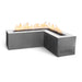 The Outdoor Plus OPT-WHITPC72 Whitney 72" Powder Coat L-Shaped Gas Fire Pit