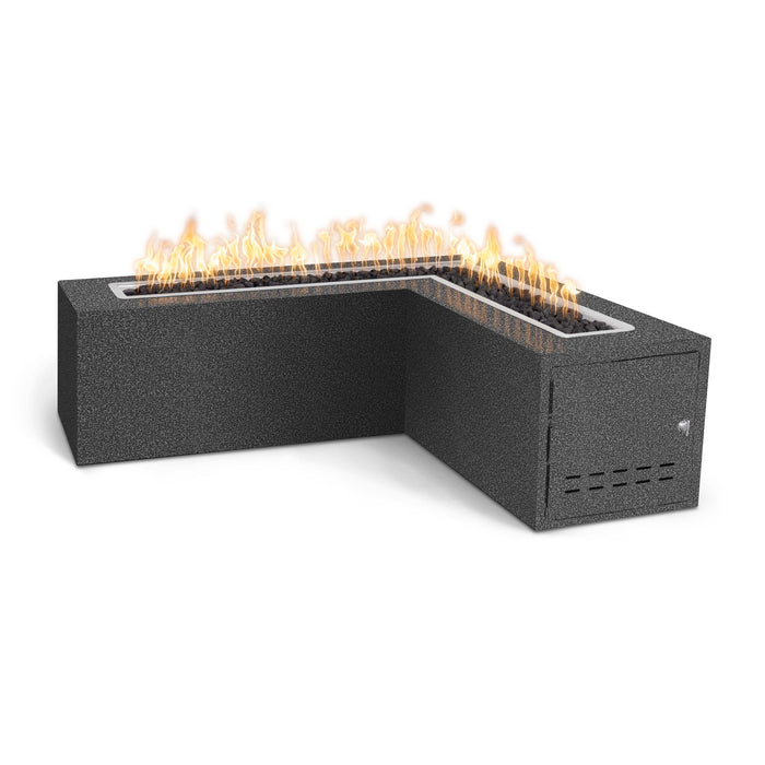 The Outdoor Plus OPT-WHITPC72 Whitney 72" Powder Coat L-Shaped Gas Fire Pit