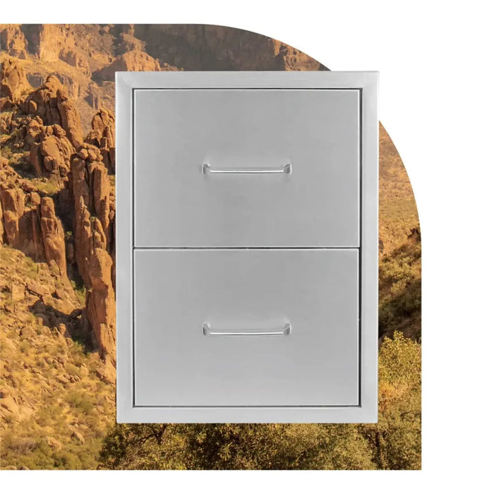 Wildfire 16" x 22" Outdoor Double Drawer Wildfire Outdoor Living