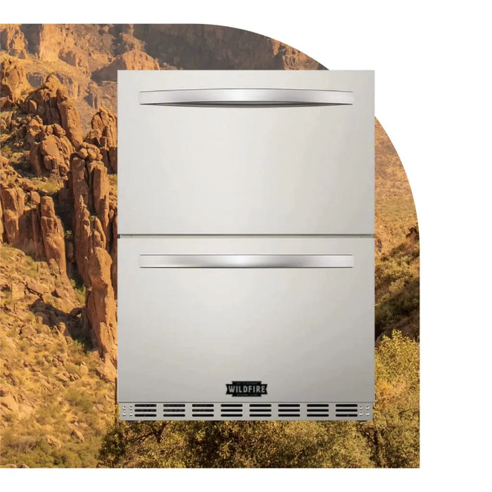 Wildfire 24" Dual Drawer Outdoor Fridge Wildfire Outdoor Living