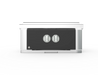 Wildfire Ranch Pro power burner in black stainless steel with brushed stainless Designer Finish knobs, front view