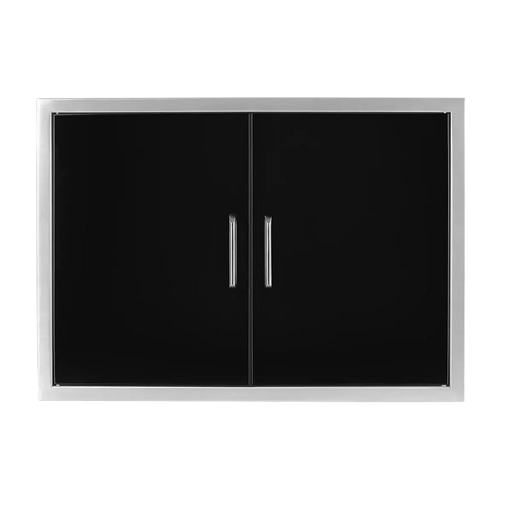 Wildfire 30" x 21" Black 304 Stainless Steel Double Door Wildfire Outdoor Living