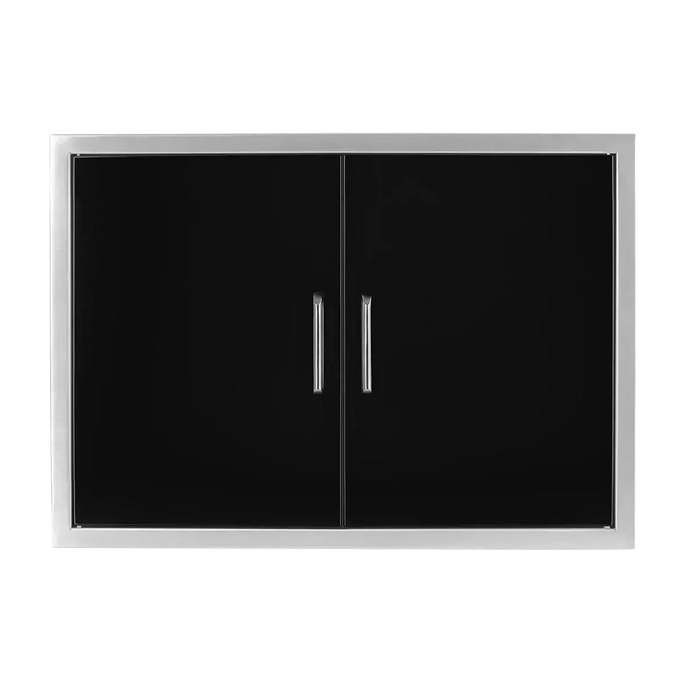 Wildfire 30" x 21" Black 304 Stainless Steel Double Door Wildfire Outdoor Living