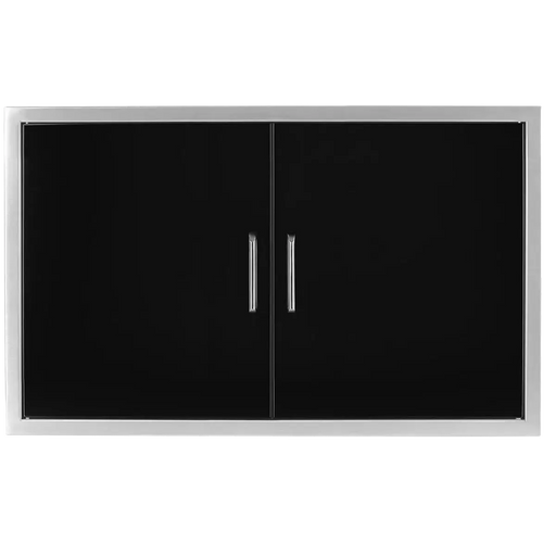 Wildfire 38" x 21" Black 304 Stainless Steel Double Door Wildfire Outdoor Living