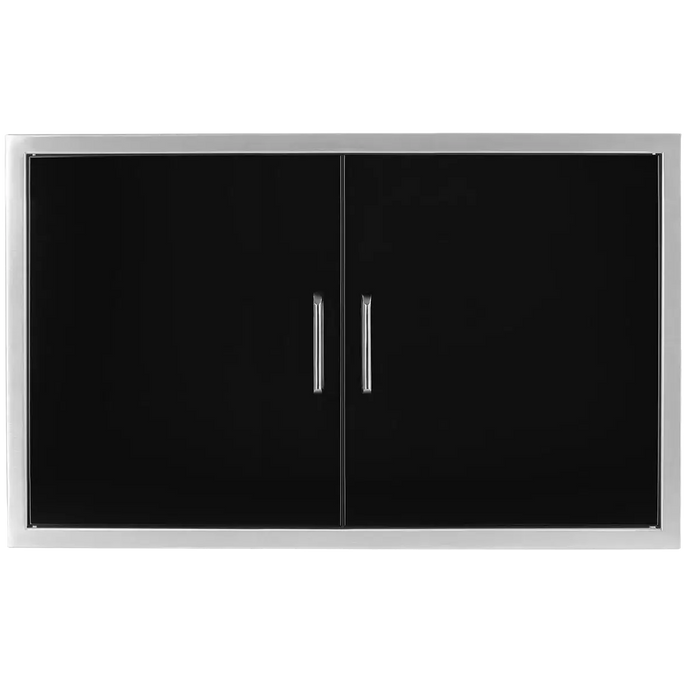 Wildfire 38" x 21" Black 304 Stainless Steel Double Door Wildfire Outdoor Living