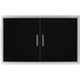 Wildfire 38" x 21" Black 304 Stainless Steel Double Door Wildfire Outdoor Living
